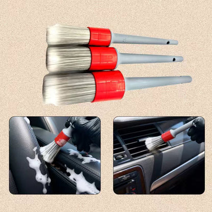 BristleHub 3-Piece Car Detailing Brush Set for Interior & Exterior Cleaning