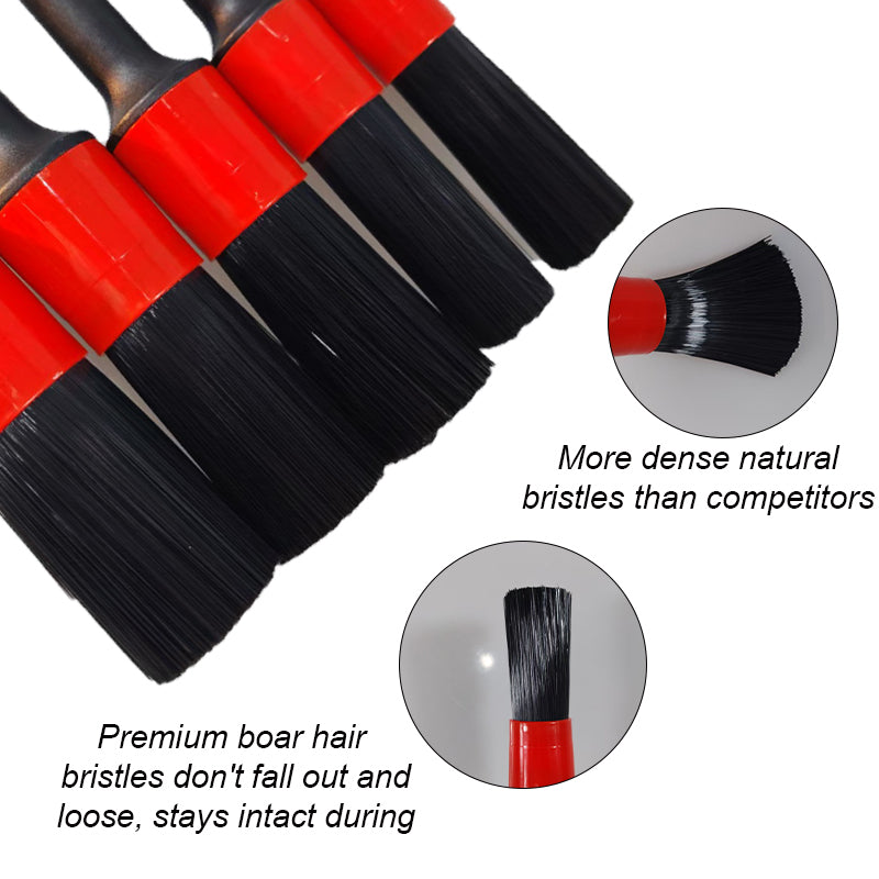 BristleHub 5-Piece Car Detailing Brush Set for Interior, Wheels & Vents
