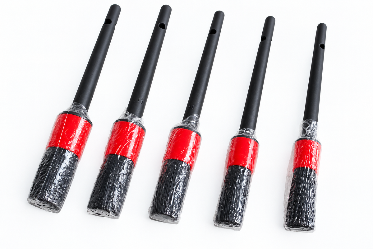 BristleHub 5-Piece Car Detailing Brush Set for Interior, Wheels & Vents
