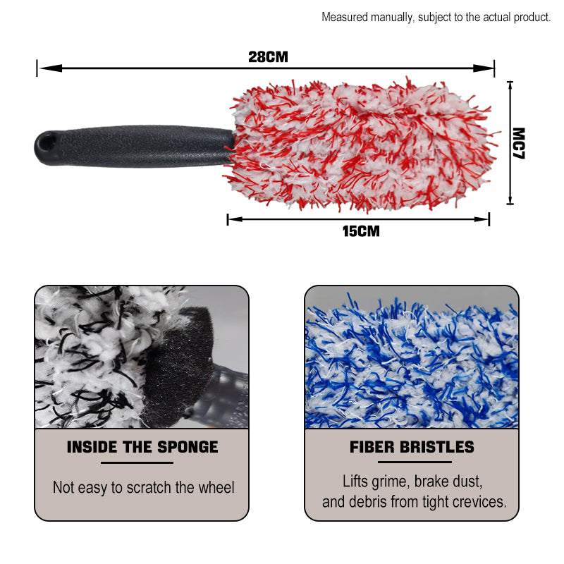 BristleHub Soft Microfiber Wheel & Car Detailing Brush
