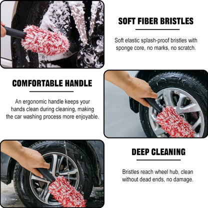 BristleHub Soft Microfiber Wheel & Car Detailing Brush